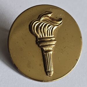 US Army Torch pin ROTC Gold Military Lapel brooch uniform